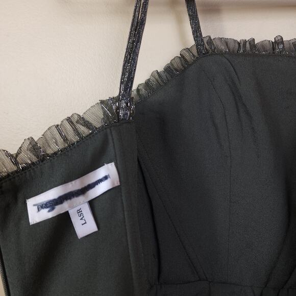 Dress The Population Metallic Liquid Fit and Flare Dress Size S - Picture 10 of 11